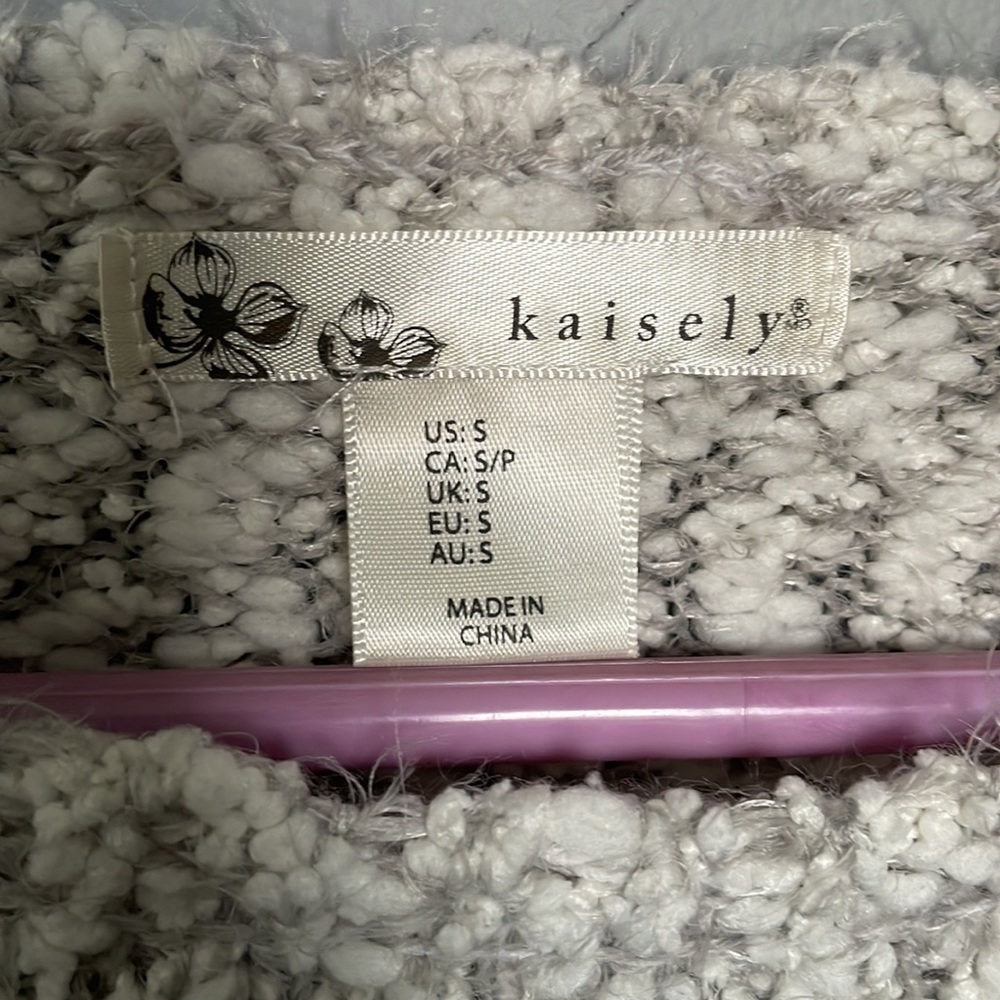 Kaisely oversized S tan knit chunky sweater lounge light academia scandi granola - Picture 3 of 8